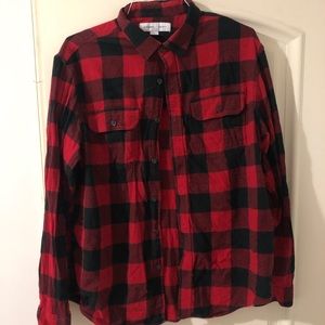 Men’s Old Navy Red/Black Plaid Flannel Shirt XL